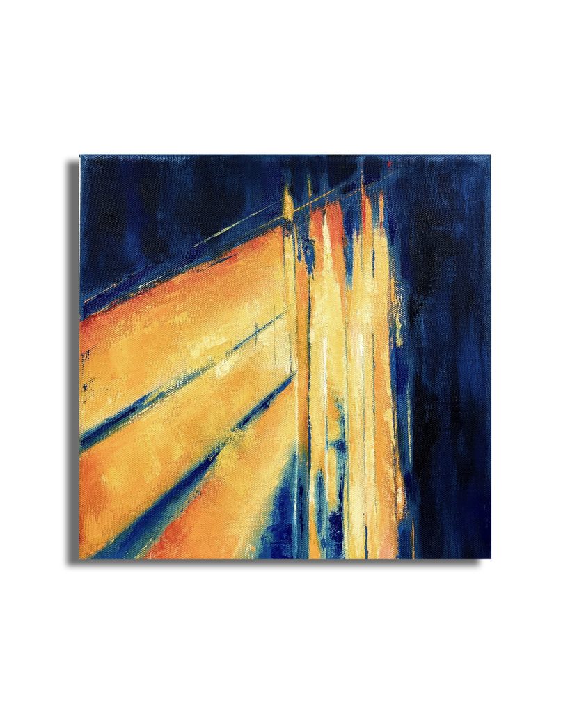 Incidence blue light oil painting by Blu Etherea